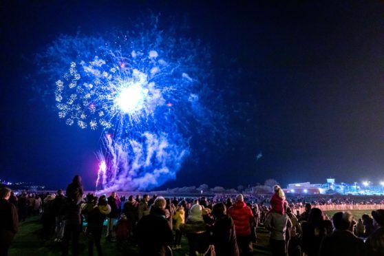 Fireworks light up the sky in Burntisland in 2019.