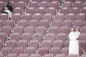 More empty seats than spectators in Doha.
