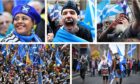 Images from an All Under One Banner march in Edinburgh.