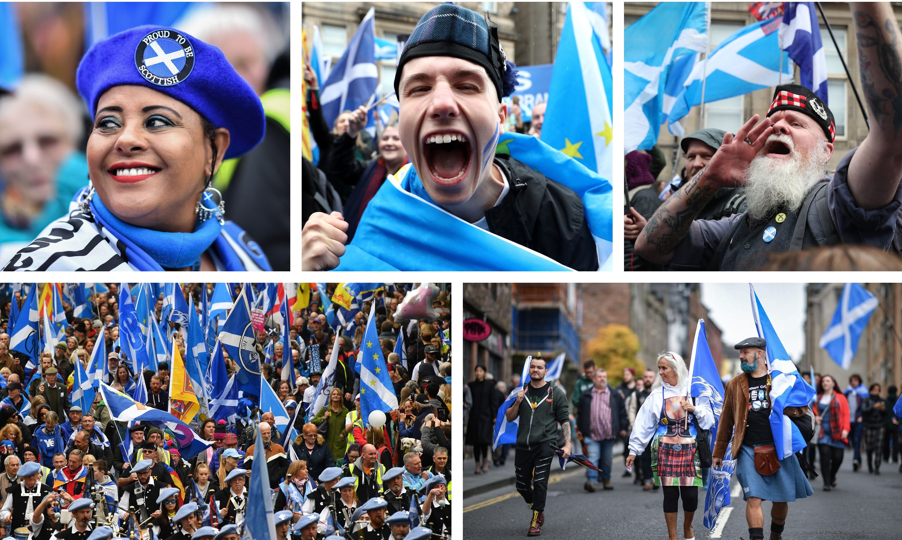 Images from an All Under One Banner march in Edinburgh.