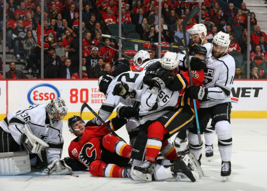 The ice hockey in Calgary wasn't for the faint-hearted.