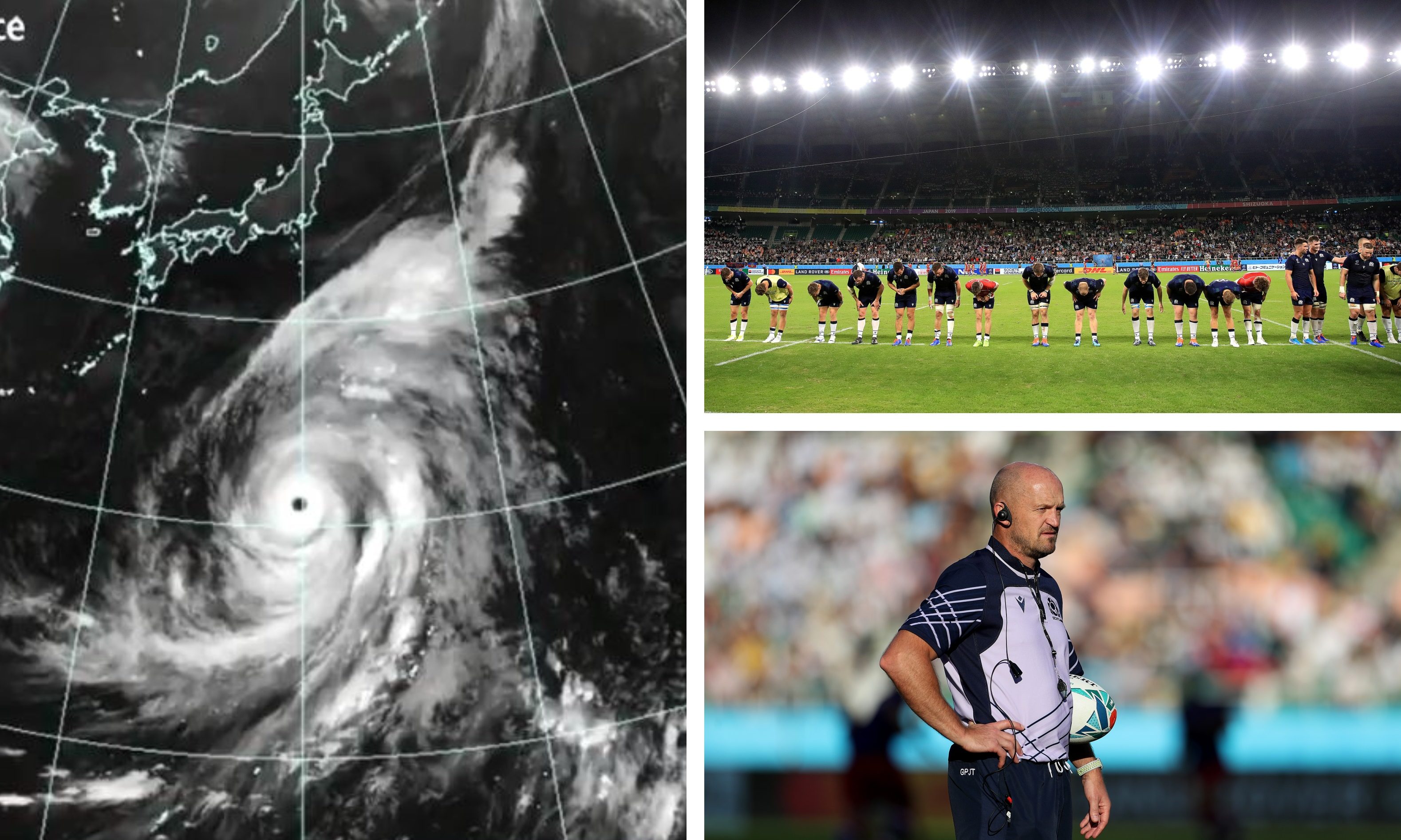 Scotland's game against Japan could be called off due to Typhoon Hagibis.