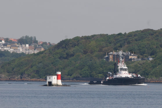 The lighthouse was moved to make way for new Forth crossing.