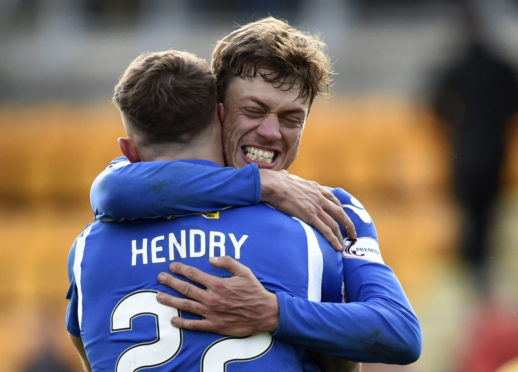 Murray Davidson celebrate the win against Hamilton.