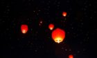Sky lanterns.