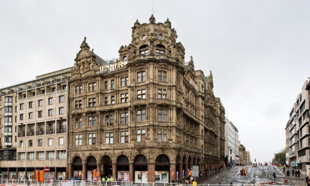 The iconic Jenners store in Edinubrgh.
