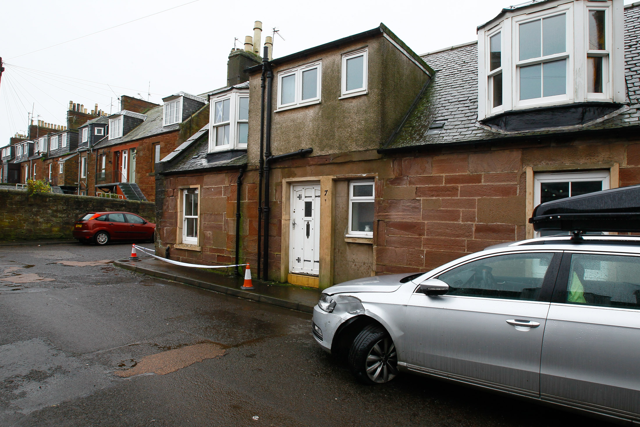 Jamieson Street into Garden Street, Arbroath, where cars and a house were hit by a lorry driver.