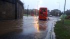Flooding in Fife on Monday.