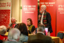 Jeremy Corbyn speaks to supporters in Dundee during the 2019 election campaign.