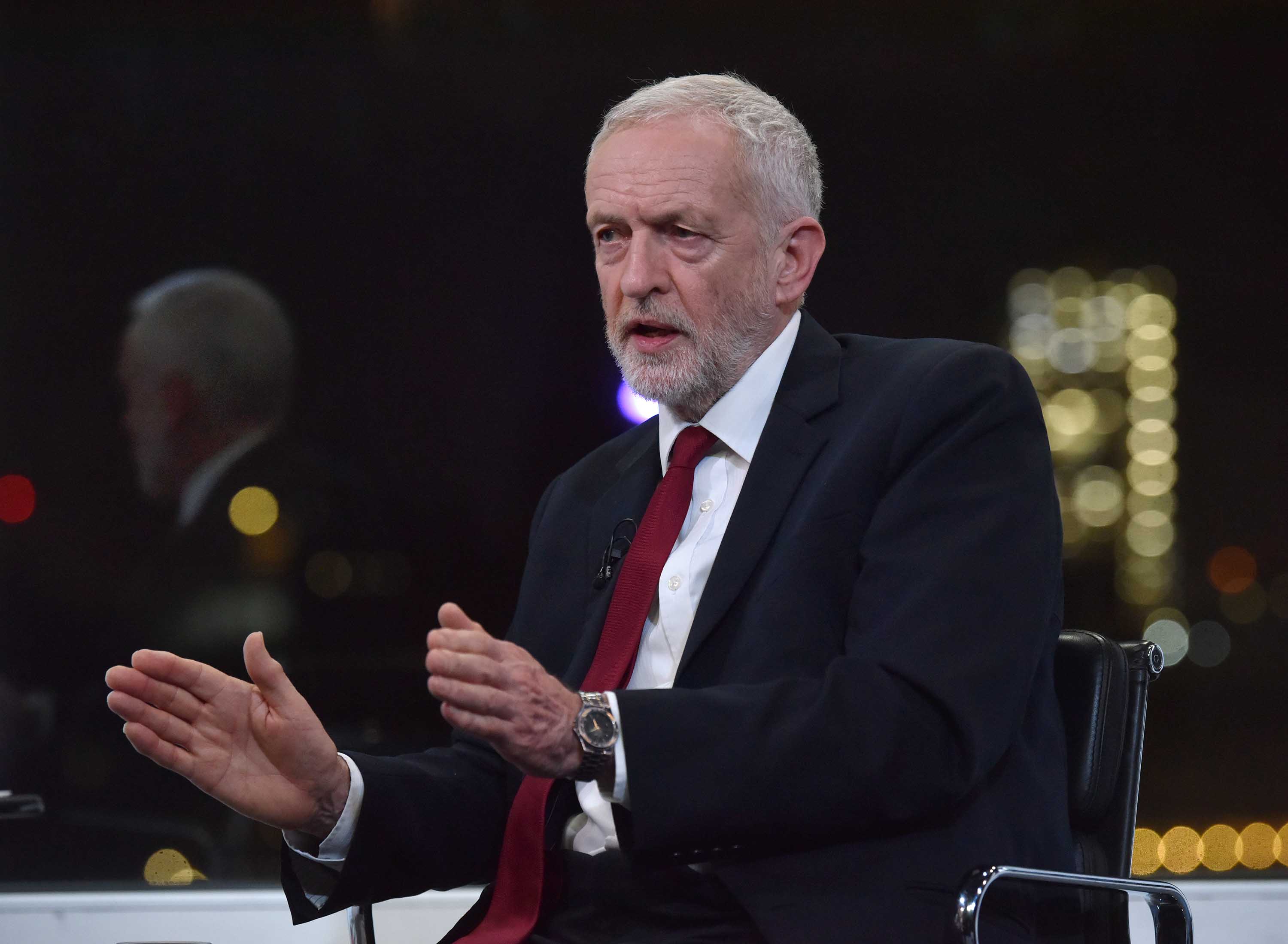Labour leader Jeremy Corbyn during Tuesday's interview