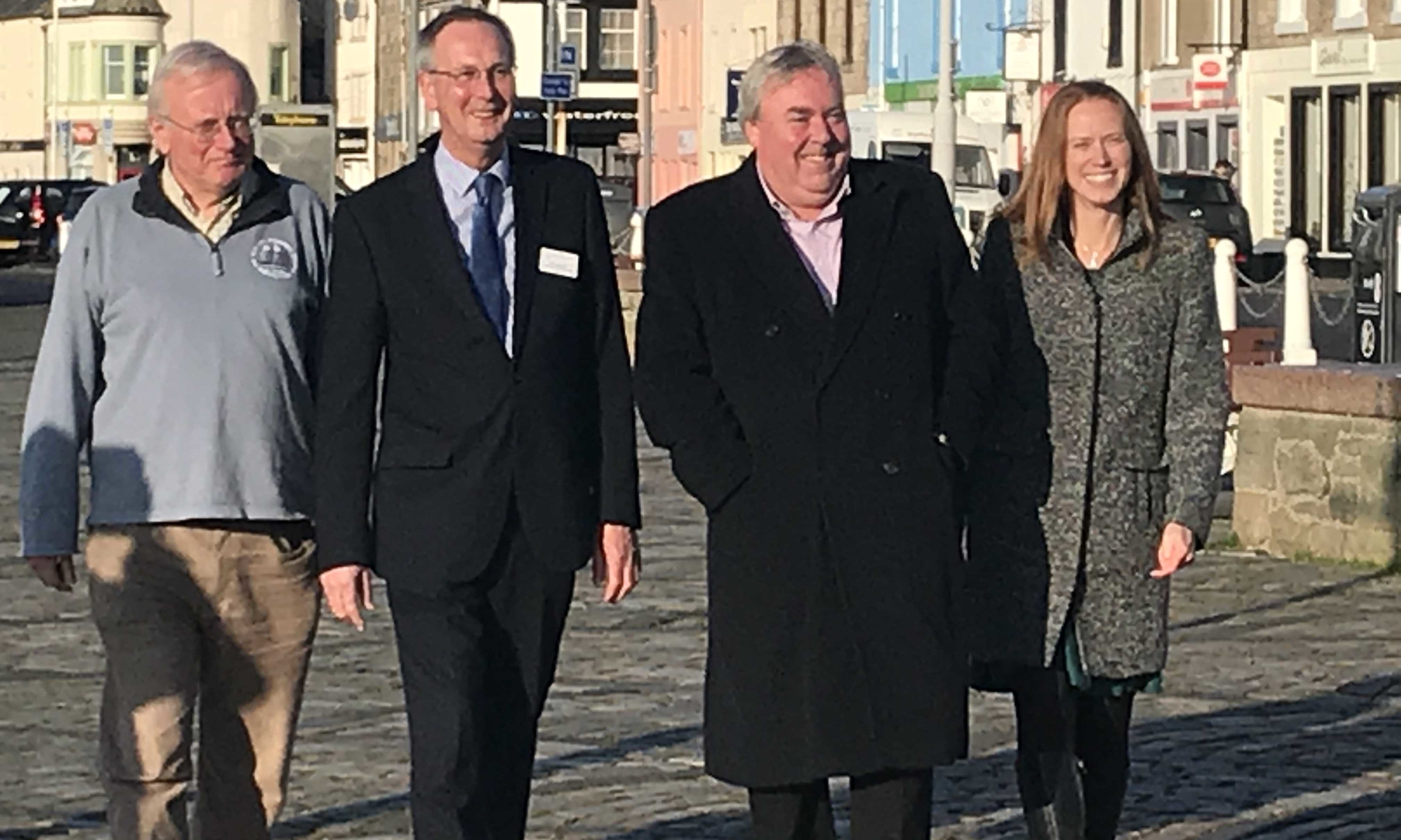 Visit Scotland chief executive Malcolm Roughead (second right) with tourism official Caroline Warburton and Scotish Fisheries Museum representatives