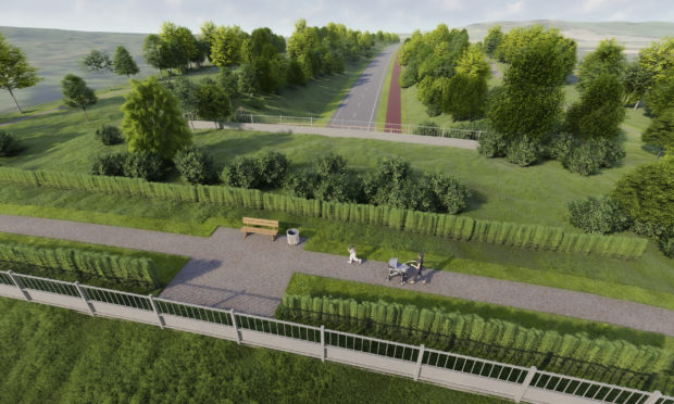 Artist impression of Cross Tay Link Road.