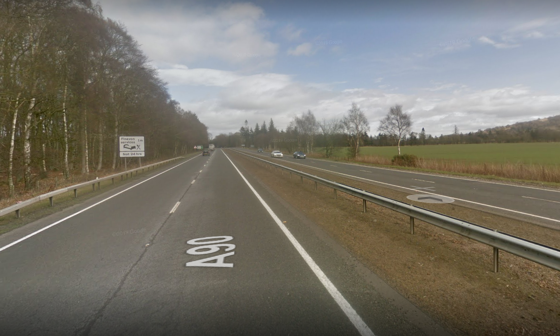 The incident happened on the A90 between Forfar and Brechin.