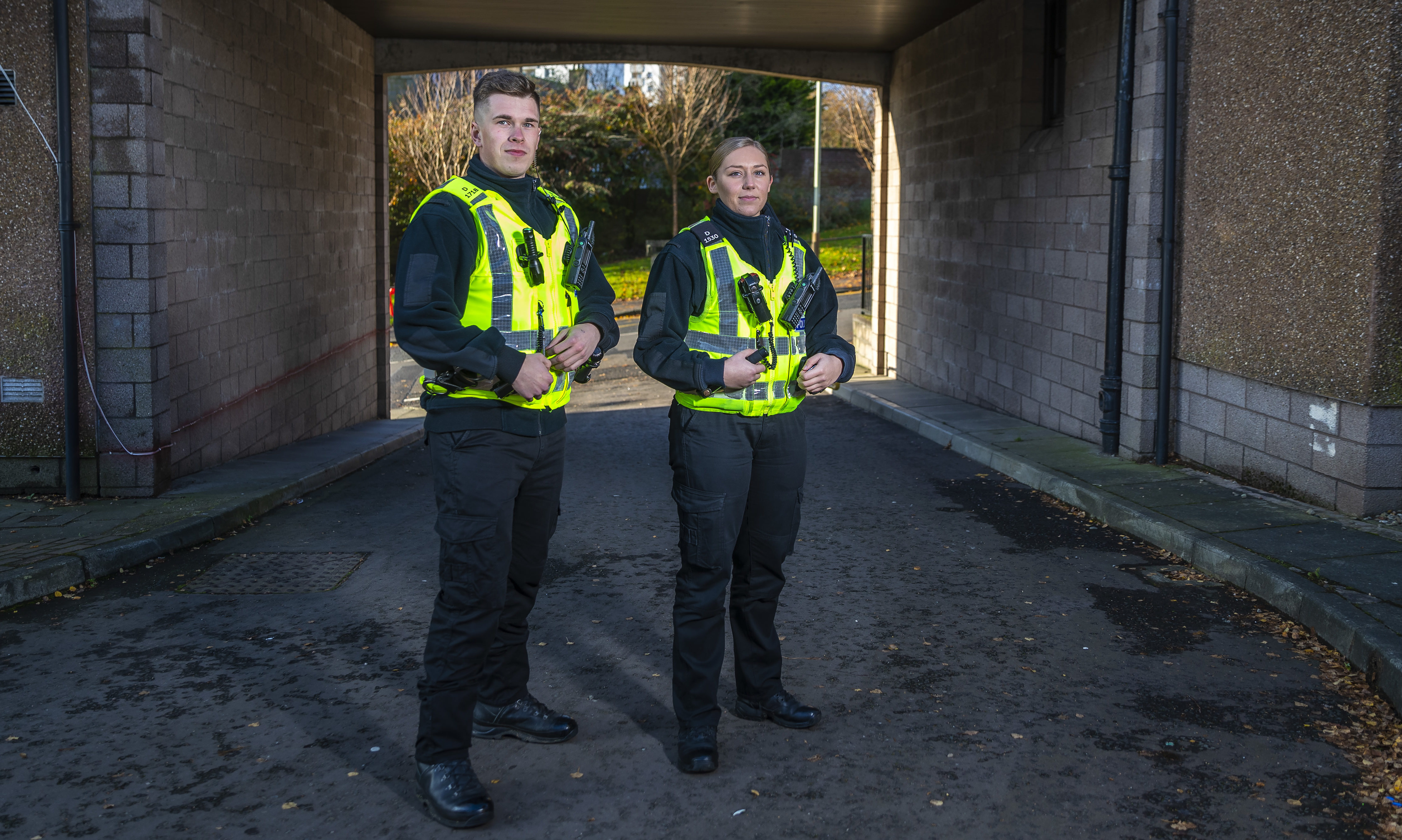 Constables Lee Ford-Logie and Shaunni Morris.