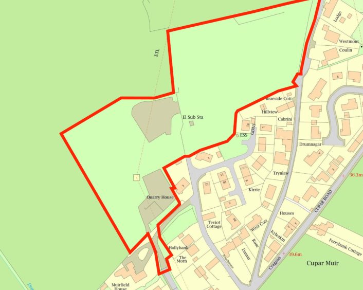 The site of the planned Cupar Muir retirement village