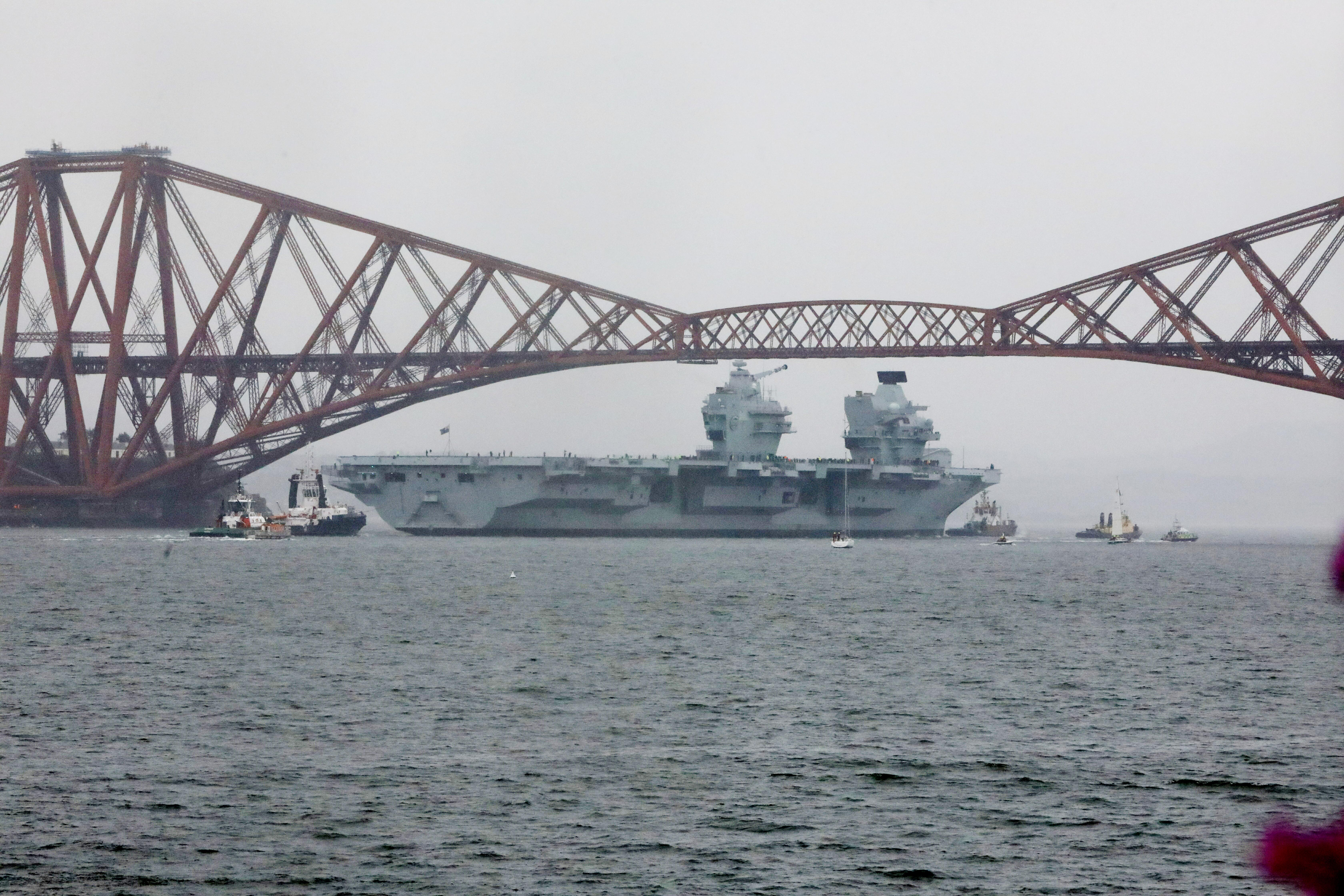 HMS Prince of Wales sailed from the Forth nine weeks ago.