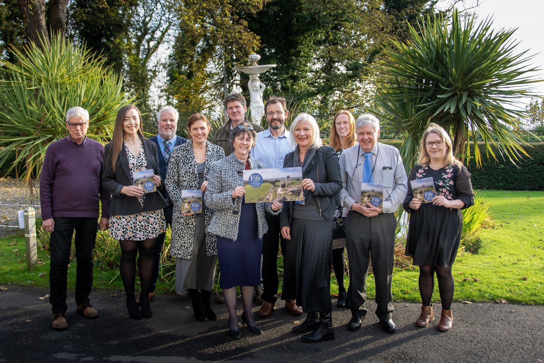 Pictured from left to right are Roger Brown, Joa Bell, Donald MacKenzie, Heather Stuart, Ed Heather-Hayes, Moira Henderson (Chair), Findlay Withers, Sandra Montador-Stewart, Caroline Warburton, John Kirkaldy, Ailsa Dempsey.