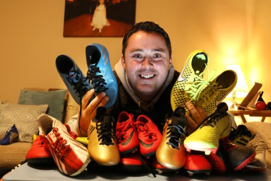 Liam Neish, a pupil support worker, has set up the Boots For All scheme.