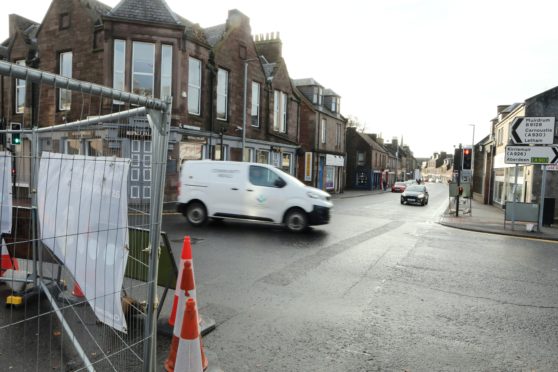 The works will move to the East High Street stretch leading to Forfar town centre.