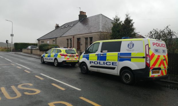 Police in West End, Kinglassie, following Annie Temple's death.