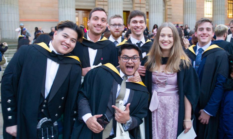 A group of graduands from the 2019 ceremonies.