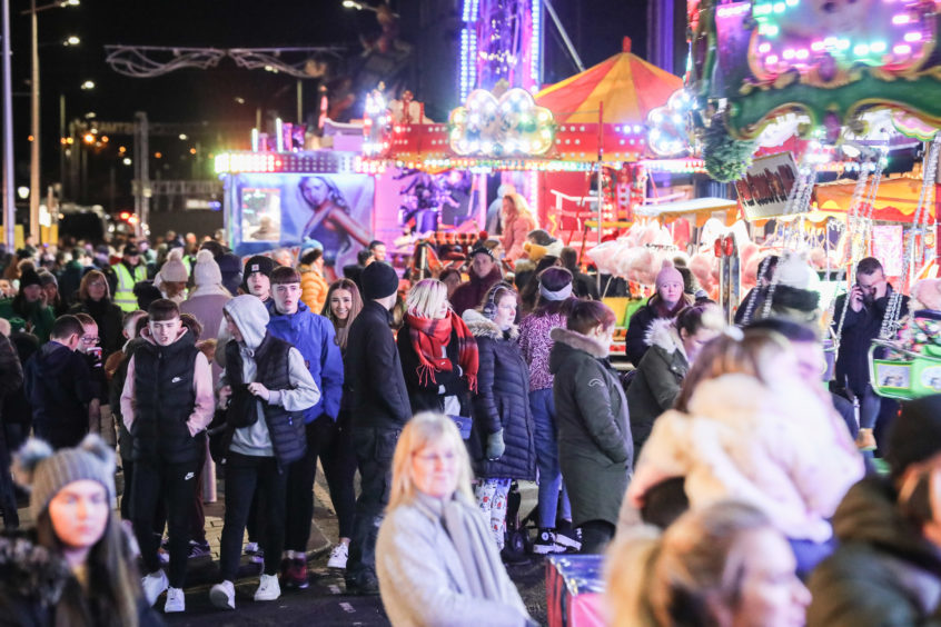 The Christmas lights switch-on in Broughty Ferry.