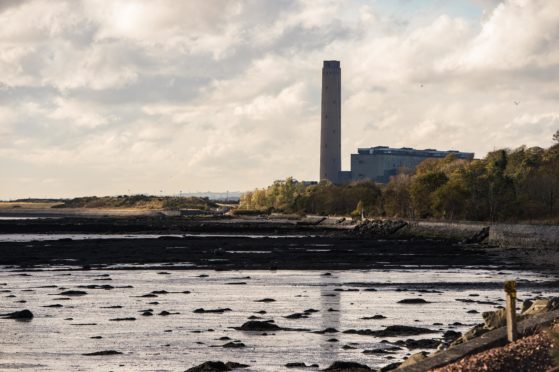 Longannet Power Station, now de commissioned, in Kincardine, Fife.