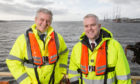 Matthias Haag, NnG project director, and David Webster, Forth Ports senior manager.