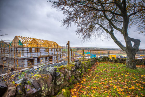 The Pace Hill development in Milnathort borders Paul Grant's garden