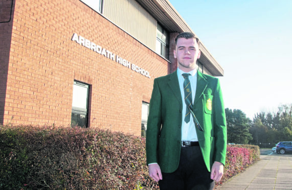 Owen Roberts at Arbroath High School.