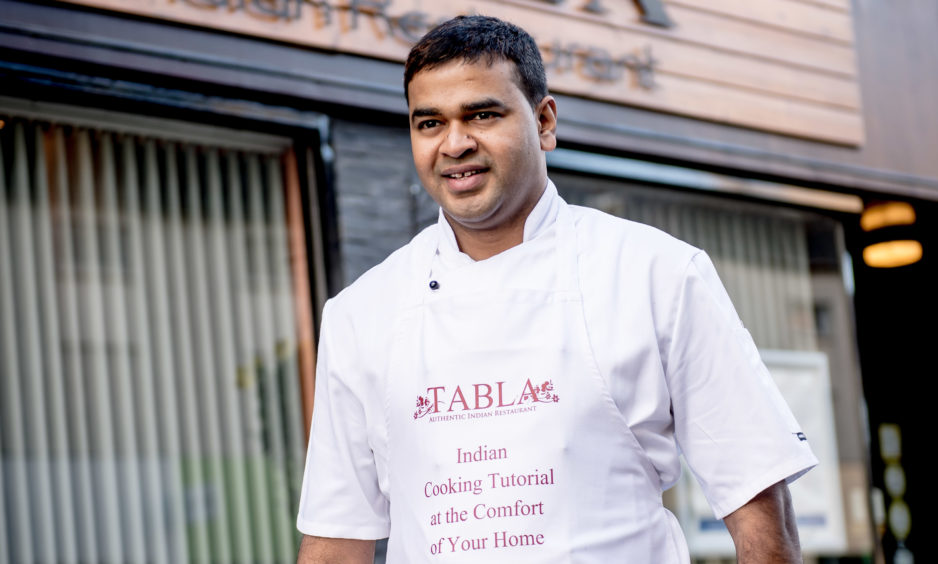 Chef Praveen Kumar outside his Tabla restaurant.