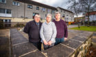 Churhcill Court residents David MacDougall, Catherine McNiven and Robert Bruce want immediate action taken at the flats.