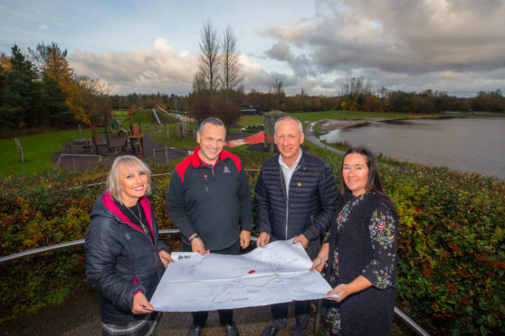 Friends of Lochore Meadows secretary Pauline Grandison, Ian Laing, David McKay and Karen Hunter, treasurer of the Friends group.