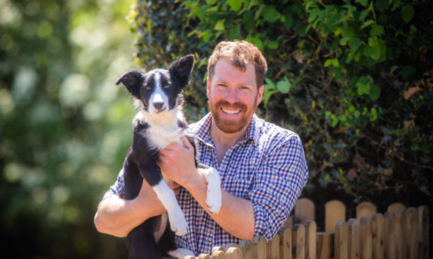 New Courier columnist Jim Smith with his dog Floss.