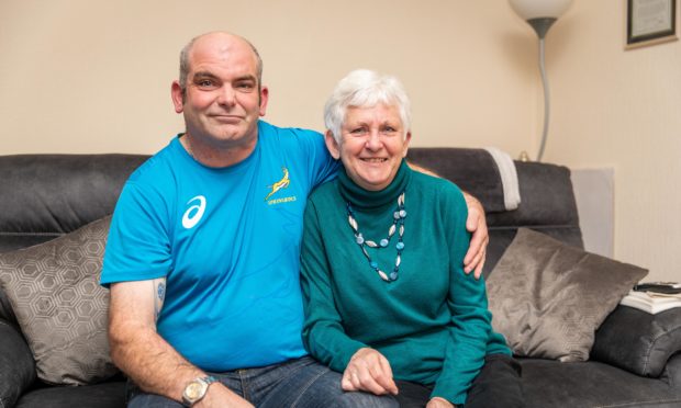 Niall Menzies (40) with mum Evelyn Menzies (68) who has been nomination for the Stephen McAleese Outstanding Contribution to Headway Award.
