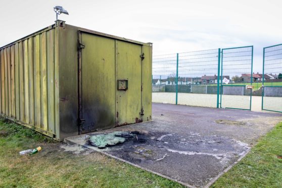 Some of the latest vandalism at St Serfs Primary School.