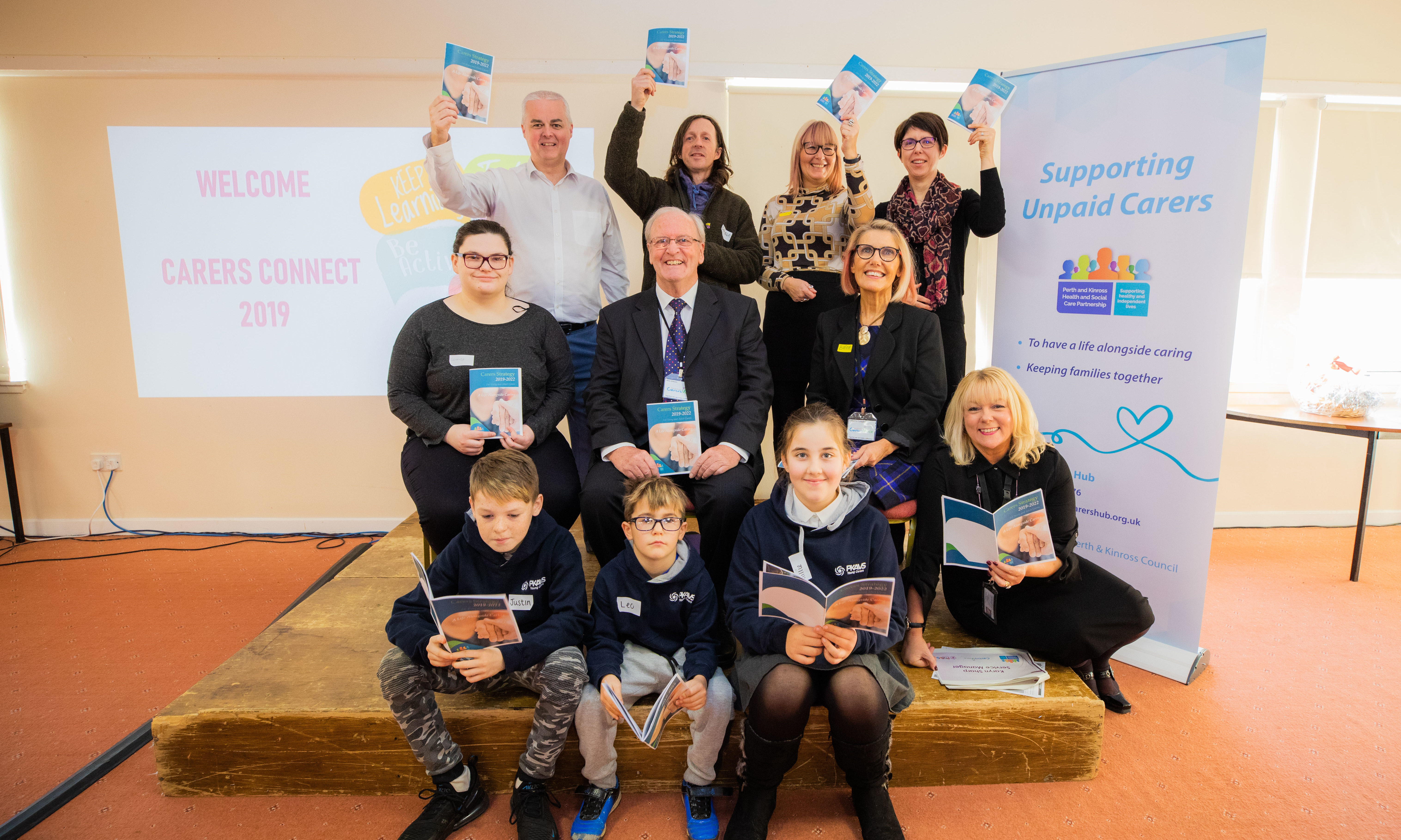 Unpaid carers and professionals at the Carers Strategy launch. Picture: Steve MacDougall.