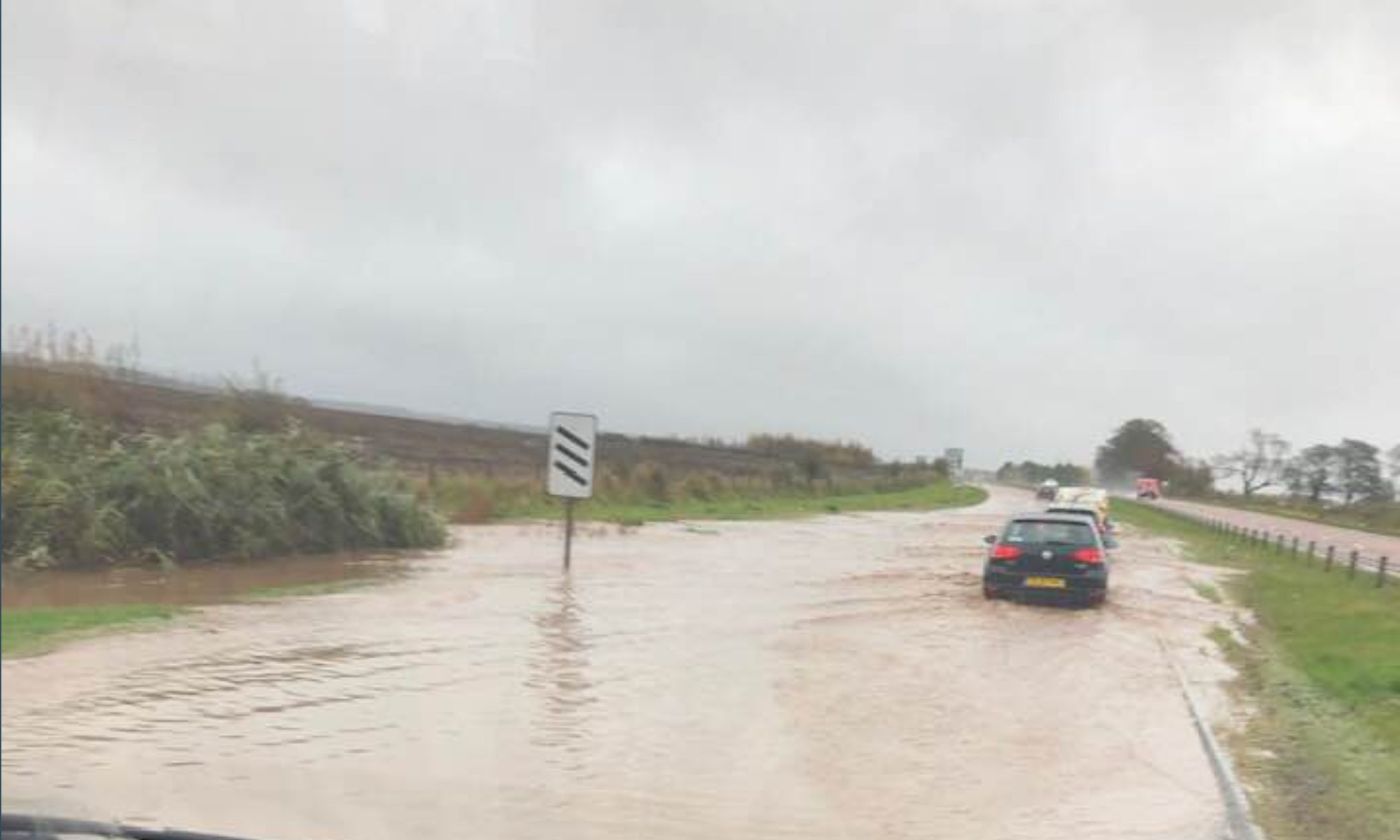 A92 closed between Dundee and Arbroath as heavy rain brings floods to road The Courier