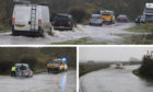 The A912 has been flooded in Fife.