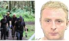 Left: Police at Templeton Woods in 2017. Right: Robbie McIntosh.