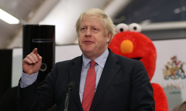 Boris Johnson at the Uxbridge And South Ruislip count on election night.