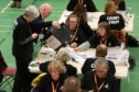 Counting under way at the Saltire Sports Centre in Arbroath for the Angus constituency.