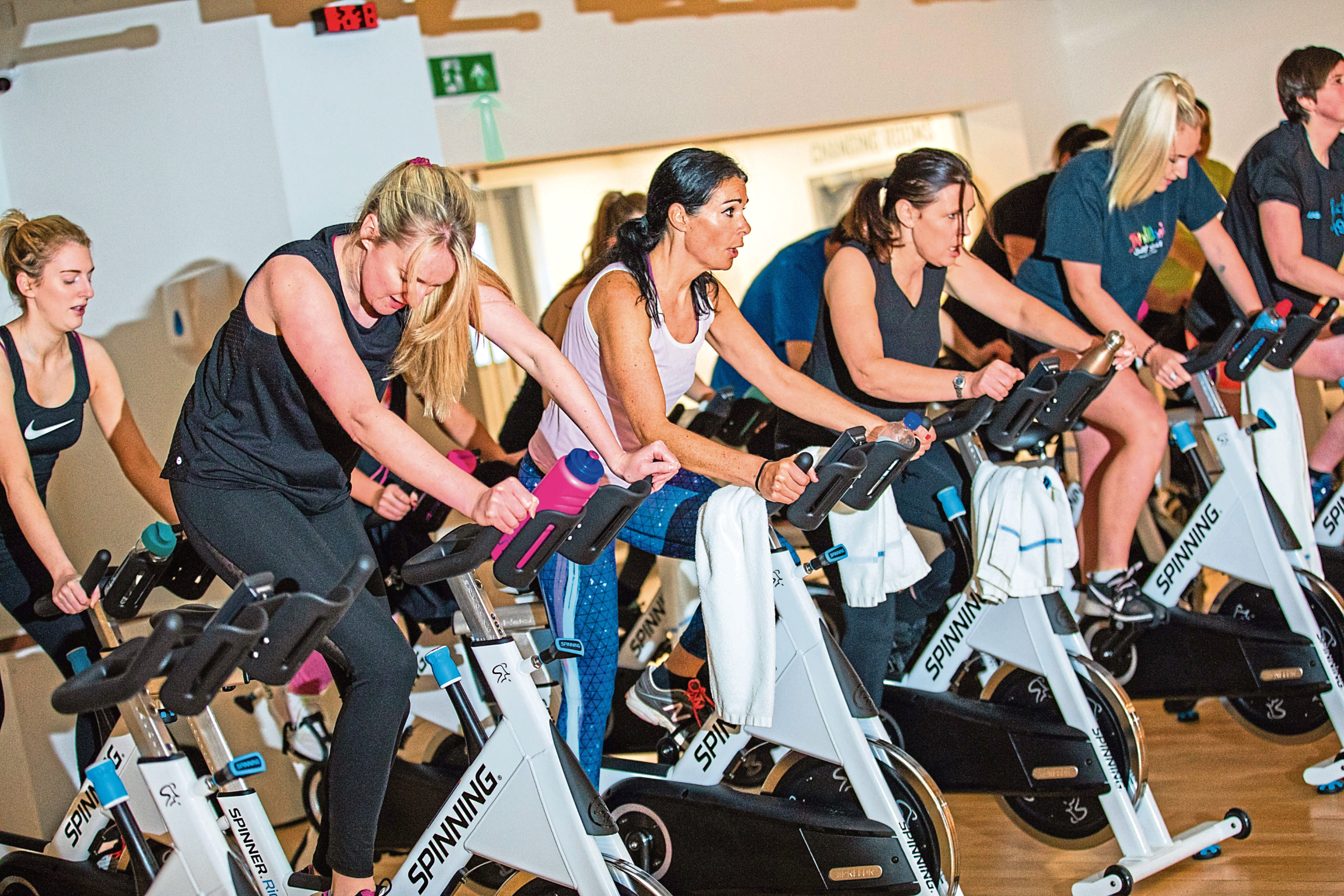 Gayle joins a spin class at Crieff Hydro and checks out the new gym facilities.