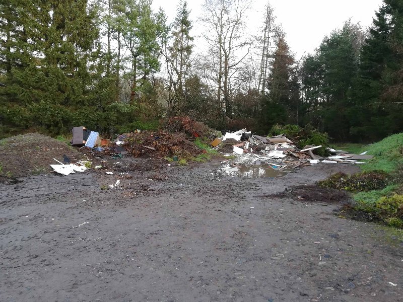 Fly-tippers have targeted Caird Park.