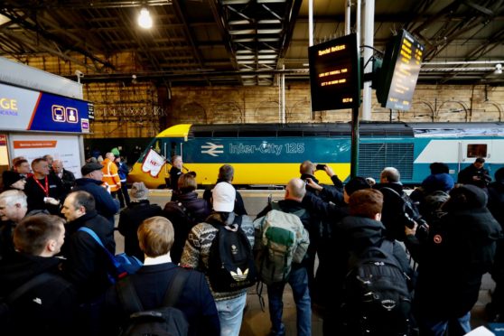 Crowds gathered to say farewell to LNER's InterCity 125.