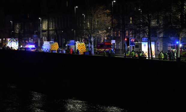 Emergency services special operations teams flocked to Tay Street tonight.