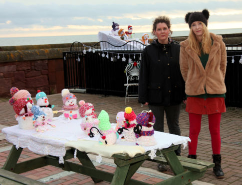 Arbroath councillor Lois Speed and Woolly Workers artists Jill Henderson have been dismayed by the Arbroath theft.