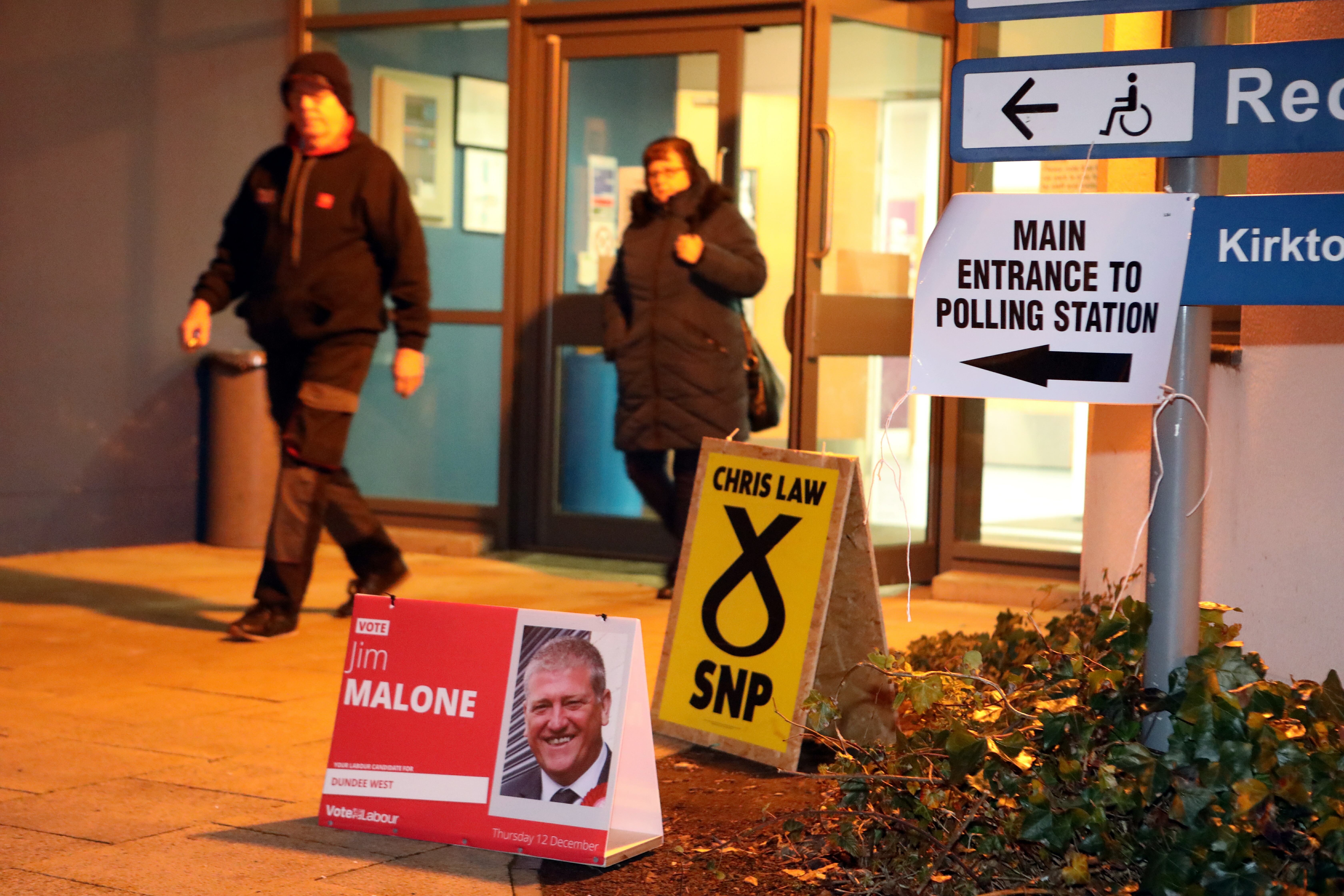 Early voters at Downfield primary school Dundee