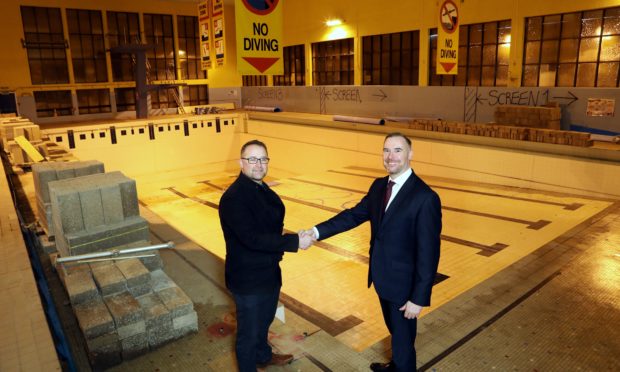David Paton with Gavin Currie of Bancon Construction.