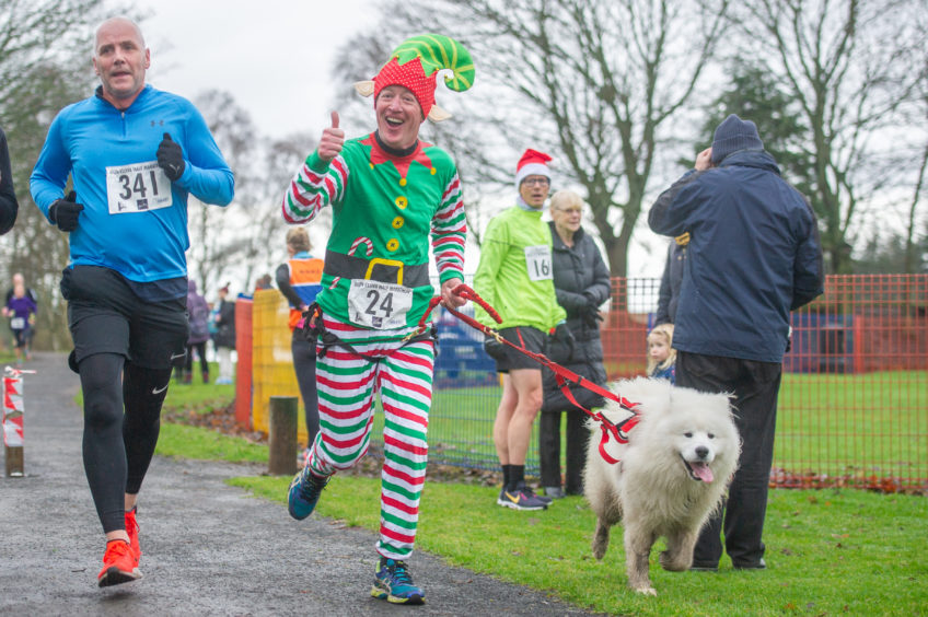 David Brown taking part in the Plum Pudding Plod.